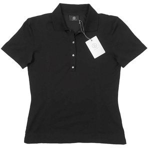 NEW Bogner Kerry Womens Polo Shirt! Black Bogner "B" on Sleeve Mesh Type Cotton